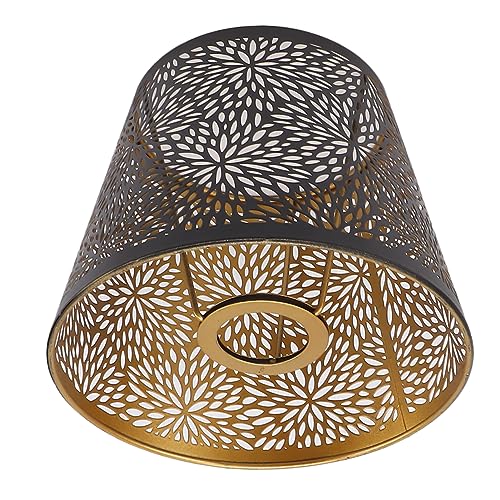cardyven Metalllampenschatten E26/E27, schwarzes Eisenhoch -Out -Waldbaum -Design mit innerem Goldmuster Ative Trommellampenschattenabdeckung für Tischwand Deckenleuchten cardyven Metalllampenschatten E26/E27, schwarzes Eisenhoch -Out -Waldbaum -Design mit innerem Goldmuster Ative Trommellampenschattenabdeckung für Tischwand Deckenleuchten von cardyven