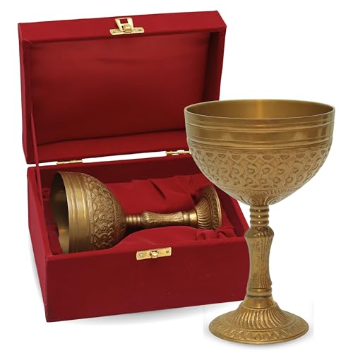 Messingkelche mit hochwertiger Samtbox, Vintage-Trinkkelchbecher für Rituale, Sammlerstück-Display und einzigartiges Geschenk Messingkelche mit hochwertiger Samtbox, Vintage-Trinkkelchbecher für Rituale, Sammlerstück-Display und einzigartiges Geschenk von carfar