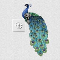 Großer Pfau Wandaufkleber, Vogel Aufkleber, Vinyl Wand Dekor, Natur Aufkleber von carlaJArt