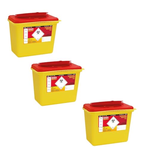 Kanülenabwurfbehälter -3 Stück- Kanülenabwurfbehälter Safe-Box 6,0 Ltr. 193525 Carmesin® Bundle von carmesin