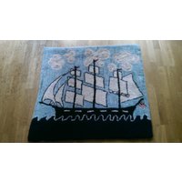 Klipper Schiff Originaldesign Eingehängt Teppich von caroleelliott