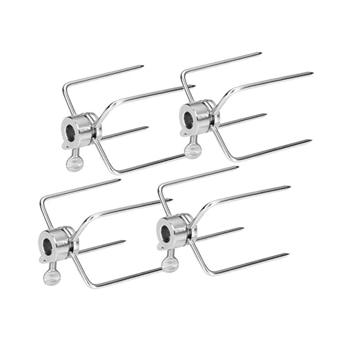 4 Stück Rotisserie Gabeln Set Langlebige Grillspieße Leicht zu Reinigen Fleischgabeln Geeignet für Innen und Außen Rotisserie Fleischklemme 4 Stück Rotisserie Gabeln Set Langlebige Grillspieße Leicht zu Reinigen Fleischgabeln Geeignet für Innen und Außen Rotisserie Fleischklemme von carotoe