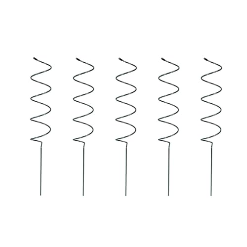 5 x Pflanzenhalter, 40 cm, Eisen-Gartenpfähle, Kletterständer zum Klettern von Tomaten, Reben, Gesundheit, Wachstum, Innen- und Außenbereich, Tomatenhalter von carotoe