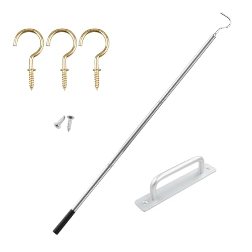 Dachboden-Zugangsset mit Edelstahl- und Aluminium-Komponenten, effizientes Dachbodenleiter, ausziehbare Hakensysteme, Dachbodenleiter-Set von carotoe