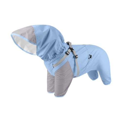 Waterprevent Hunde-Regenjacken mit verstellbaren Kapuzen, winddichtes Design, Regenjacken für kleine bis große Rassen, Outdoor-Kleidung, verstellbare Kapuze, Hundemantel von carotoe