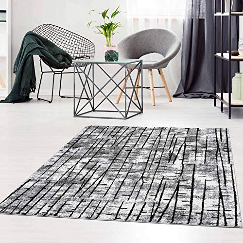 Teppich Kurzflor Grau - 120x160 cm - Teppiche Modern Meliert Wohnzimmer Teppich Kurzflor Grau - 120x160 cm - Teppiche Modern Meliert Wohnzimmer von carpet city