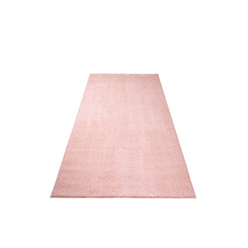 carpet city Teppich-Läufer Flur Hochflor - 80x300 cm - Rosa, Einfarbig - Super Soft - Weiche Micro-Polyester Teppiche Schlafzimmer - Moderne Langflor Wohnzimmerteppiche carpet city Teppich-Läufer Flur Hochflor - 80x300 cm - Rosa, Einfarbig - Super Soft - Weiche Micro-Polyester Teppiche Schlafzimmer - Moderne Langflor Wohnzimmerteppiche von carpet city