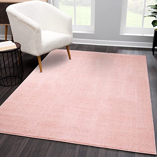 carpet city Shaggy Teppich-Läufer Micro Polyester Hochflor Einfarbig Rosa Wohnzimmer Schlafzimmer, Größe: 80 x 150 cm von carpet city