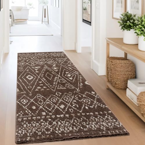 carpet city Teppich-Läufer Flauschig Braun - 80x300 cm - Ethno, Berber-Muster - Weiche Microfasern - Boho Teppiche Flur, Wohnzimmer, Schlafzimmer carpet city Teppich-Läufer Flauschig Braun - 80x300 cm - Ethno, Berber-Muster - Weiche Microfasern - Boho Teppiche Flur, Wohnzimmer, Schlafzimmer von carpet city