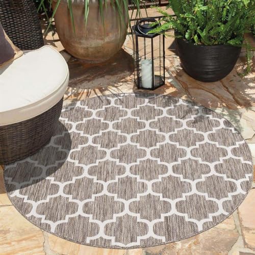 carpet city Teppich Outdoor Wetterfest - Beige - 160x160 cm Rund - Marokkanisch - Balkon Teppich Wasserabweisend - In-& Outdoor Teppiche für Terrasse, Garten, Küche, Bad oder Wohnzimmer carpet city Teppich Outdoor Wetterfest - Beige - 160x160 cm Rund - Marokkanisch - Balkon Teppich Wasserabweisend - In-& Outdoor Teppiche für Terrasse, Garten, Küche, Bad oder Wohnzimmer von carpet city