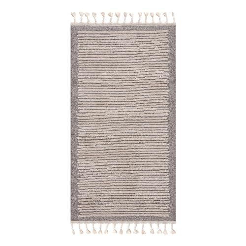 carpet city Teppich Wohnzimmer Mocca - 80x150 cm - Scandi-Stil Gestreift Meliert - Kurzflor Teppiche Modern - Fransenteppich Tricolor Soft&Weich - Flachflor Schlafzimmer carpet city Teppich Wohnzimmer Mocca - 80x150 cm - Scandi-Stil Gestreift Meliert - Kurzflor Teppiche Modern - Fransenteppich Tricolor Soft&Weich - Flachflor Schlafzimmer von carpet city