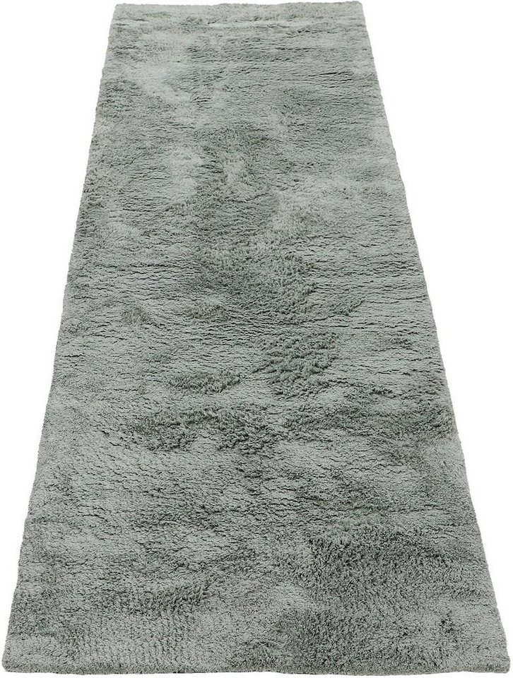 Hochflor-Läufer Silky, carpetfine, rechteckig, Höhe: 20 mm, Shaggy, Langflor, uni, besonders weich, handarbeit von carpetfine