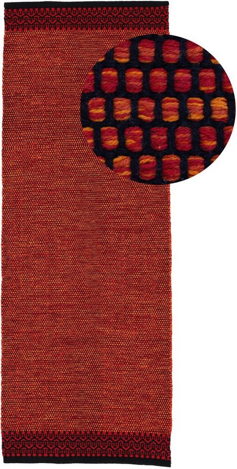 Läufer Kelim Mia, carpetfine, rechteckig, Höhe: 6 mm, Baumwolle Wendeteppich von carpetfine