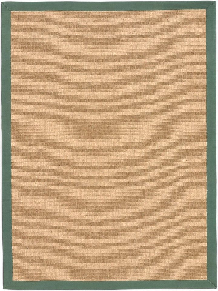 Sisalteppich Sisal, carpetfine, rechteckig, Höhe: 5 mm, mit farbiger Bordüre, Anti Rutsch Rückseite von carpetfine