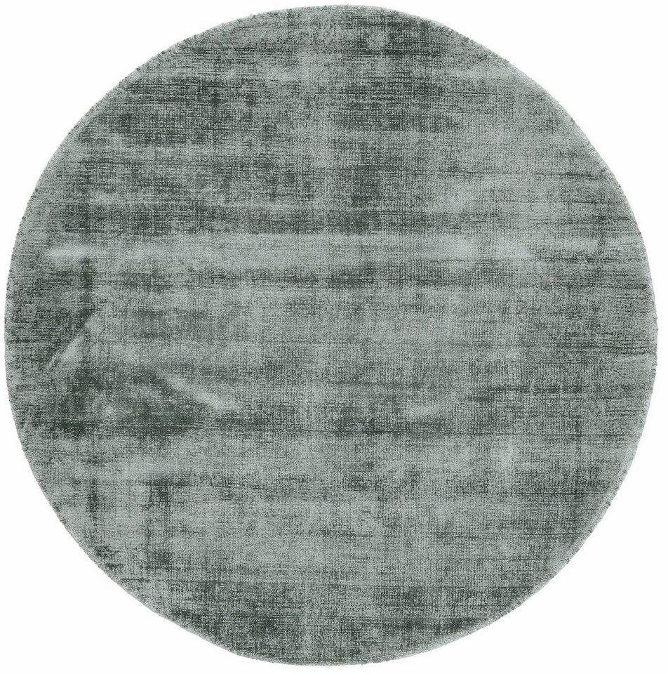 Teppich Ava Viskoseteppich, carpetfine, rund, Höhe: 13 mm, Seidenoptik, leichter Glanz, Wohnzimmer von carpetfine