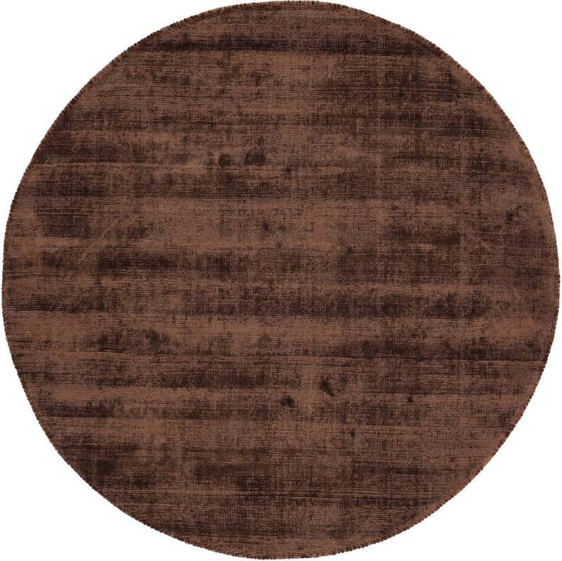 carpetfine Teppich Ava Viskoseteppich, rund, Höhe: 13 mm, Seidenoptik, leichter Glanz, Wohnzimmer von carpetfine