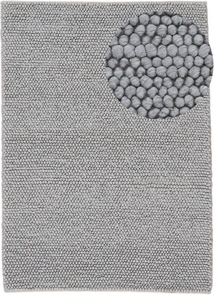 Teppich Calo, carpetfine, rechteckig, Höhe: 16 mm, Handweb Teppich, Uni Farben, meliert, handgewebt, 70% Wolle von carpetfine