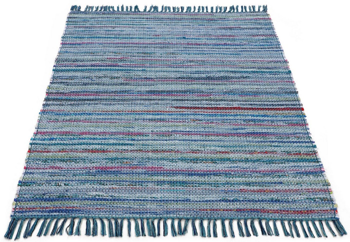 carpetfine Teppich Kelim Chindi, Wendeteppich, rechteckig, Höhe: 6 mm, handgewebt, Fleckerlteppich mit Fransen, auch vielen in Läufergrößen carpetfine Teppich Kelim Chindi, Wendeteppich, rechteckig, Höhe: 6 mm, handgewebt, Fleckerlteppich mit Fransen, auch vielen in Läufergrößen von carpetfine