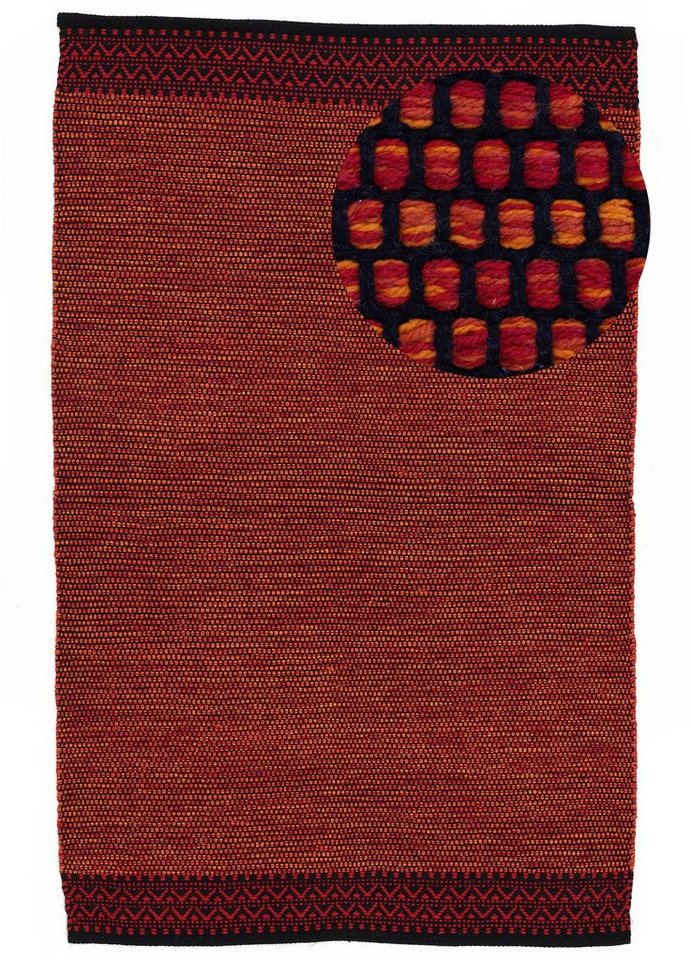 Teppich Kelim Mia, carpetfine, rechteckig, Höhe: 6 mm, Baumwolle Wendeteppich, Wohnzimmer von carpetfine