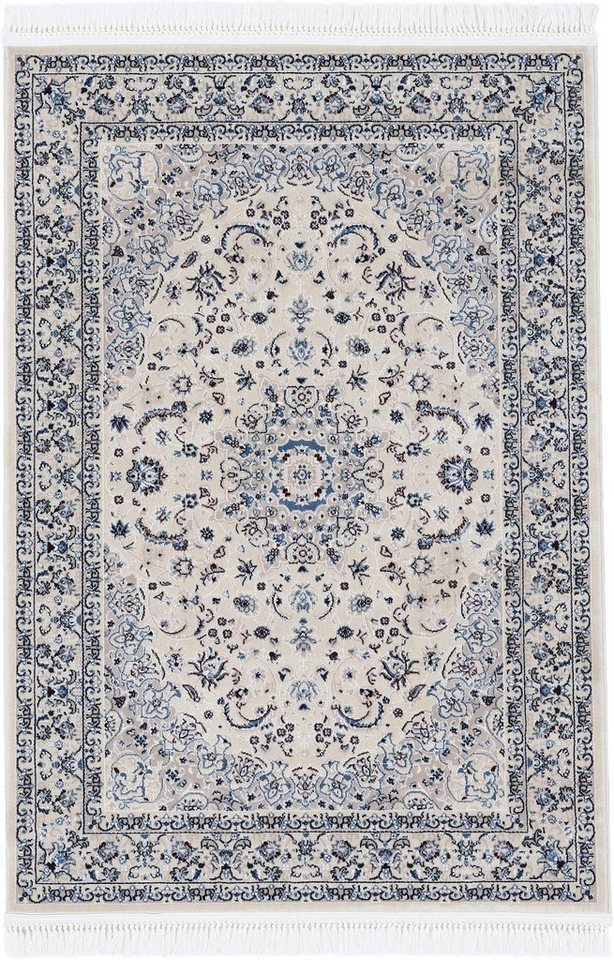 carpetfine Teppich Nain Diane, auch als Läufer, rechteckig, Höhe: 8 mm, Kurzflor mit Fransen, Vintage Orient Look, Wohnzimmer carpetfine Teppich Nain Diane, auch als Läufer, rechteckig, Höhe: 8 mm, Kurzflor mit Fransen, Vintage Orient Look, Wohnzimmer von carpetfine