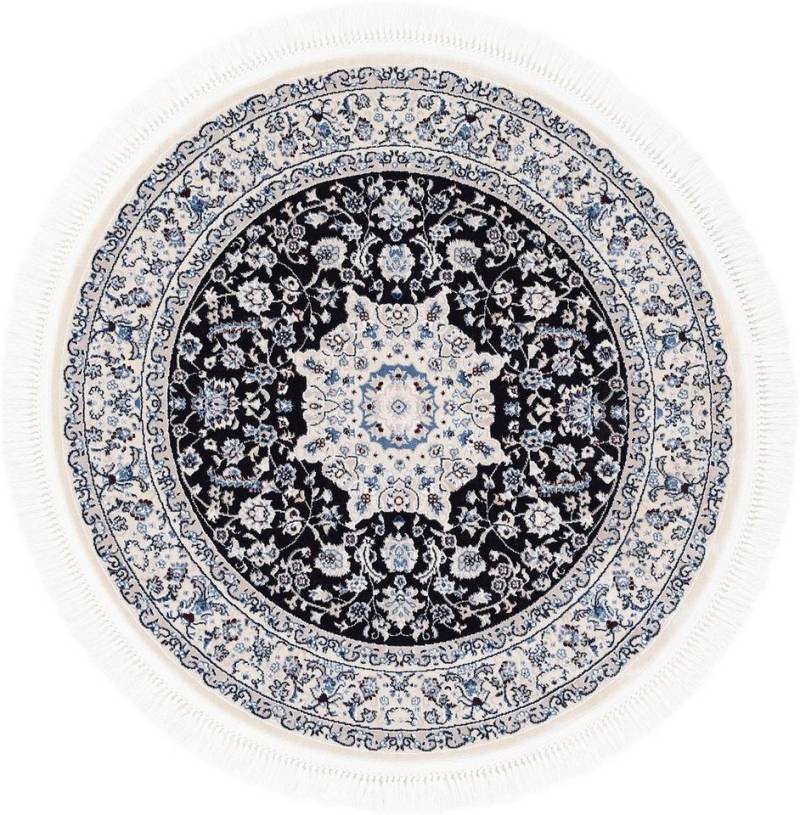 carpetfine Teppich Nain Diane, rund, Höhe: 8 mm, Kurzflorteppich, Orient Look von carpetfine