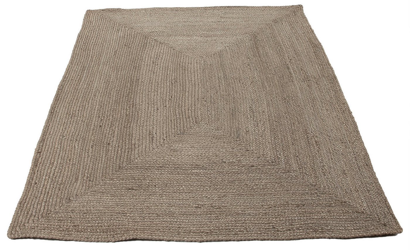 Teppich Nele Juteteppich Naturfaser, carpetfine, rechteckig, Höhe: 6 mm, geflochtener Wendeteppich aus 100% Jute, quadratisch und als Läufer von carpetfine