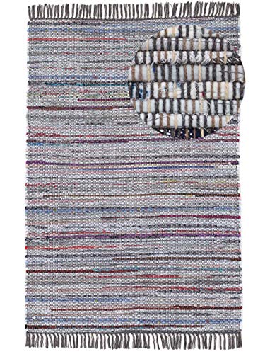 carpetfine Flachgewebeteppich Kelim Chindi Grau 200x290 cm | Moderner Teppich für Wohn- und Schlafzimmer carpetfine Flachgewebeteppich Kelim Chindi Grau 200x290 cm | Moderner Teppich für Wohn- und Schlafzimmer von carpetfine