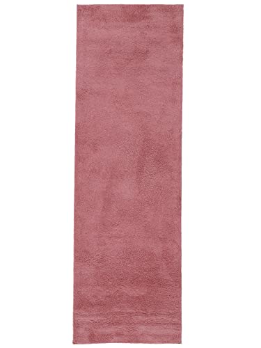 carpetfine Hochflorteppich Silky Läufer Rosa Flauschig weicher Langflor Shaggy Teppich 80x300 cm für Wohnzimmer, Schlafzimmer & Kinderzimmer carpetfine Hochflorteppich Silky Läufer Rosa Flauschig weicher Langflor Shaggy Teppich 80x300 cm für Wohnzimmer, Schlafzimmer & Kinderzimmer von carpetfine