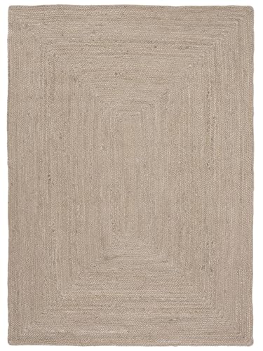 carpetfine Juteteppich Nele Taupe handgewebt aus Jute Rechteckig 60x100 cm | Moderner Naturteppich Uni im Boho - Style Flachgewebe Teppich für Wohnzimmer und Schlafzimmer carpetfine Juteteppich Nele Taupe handgewebt aus Jute Rechteckig 60x100 cm | Moderner Naturteppich Uni im Boho - Style Flachgewebe Teppich für Wohnzimmer und Schlafzimmer von carpetfine