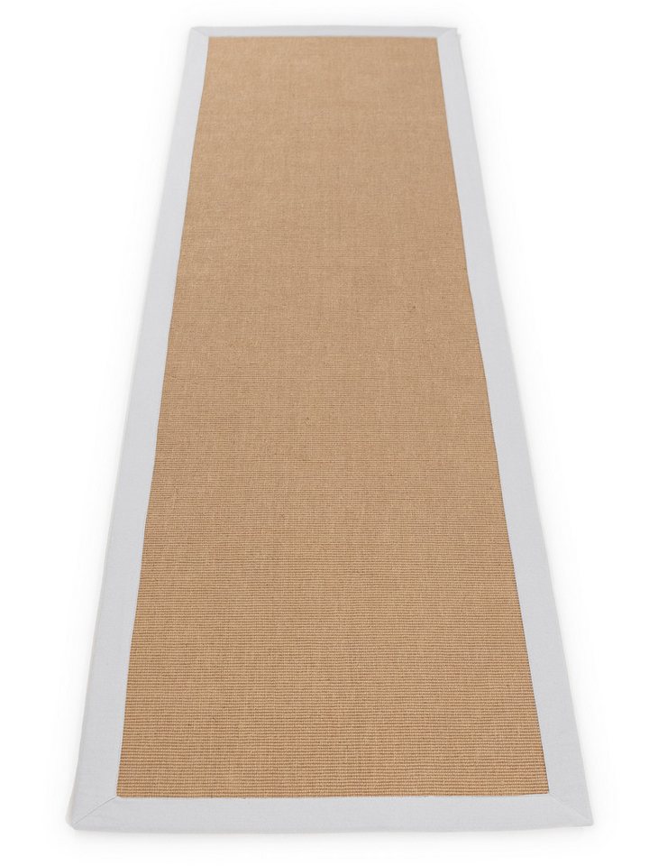 carpetfine Läufer Sisal, rechteckig, Höhe: 5 mm, mit farbiger Bordüre, Anti Rutsch Rückseite carpetfine Läufer Sisal, rechteckig, Höhe: 5 mm, mit farbiger Bordüre, Anti Rutsch Rückseite von carpetfine