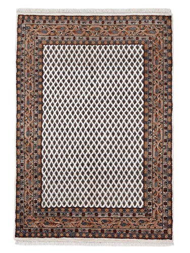 carpetfine Mir Teppich Creme 40x60 cm | Moderner Teppich für Wohn- und Schlafzimmer von carpetfine