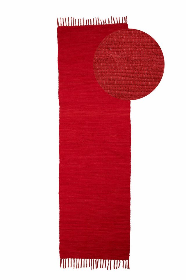 carpetfine Teppich Kelim Chindi uni, auch als Läufer, rechteckig, Höhe: 5 mm, Wendeteppich, reine Baumwolle, handgewebt, Uni-Farben, mit Fransen carpetfine Teppich Kelim Chindi uni, auch als Läufer, rechteckig, Höhe: 5 mm, Wendeteppich, reine Baumwolle, handgewebt, Uni-Farben, mit Fransen von carpetfine