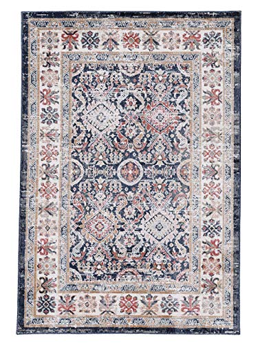 carpetfine Teppich Liana Blau 160x230 cm | Moderner Teppich für Wohn- und Schlafzimmer von carpetfine