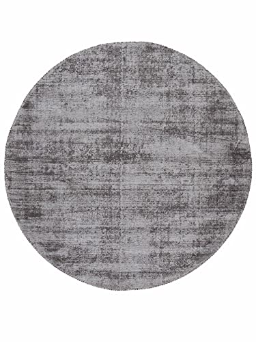 carpetfine Viskoseteppich Rund AVA Hellgrau Ø 80 cm | Moderner Teppich für Wohn- und Schlafzimmer carpetfine Viskoseteppich Rund AVA Hellgrau Ø 80 cm | Moderner Teppich für Wohn- und Schlafzimmer von carpetfine