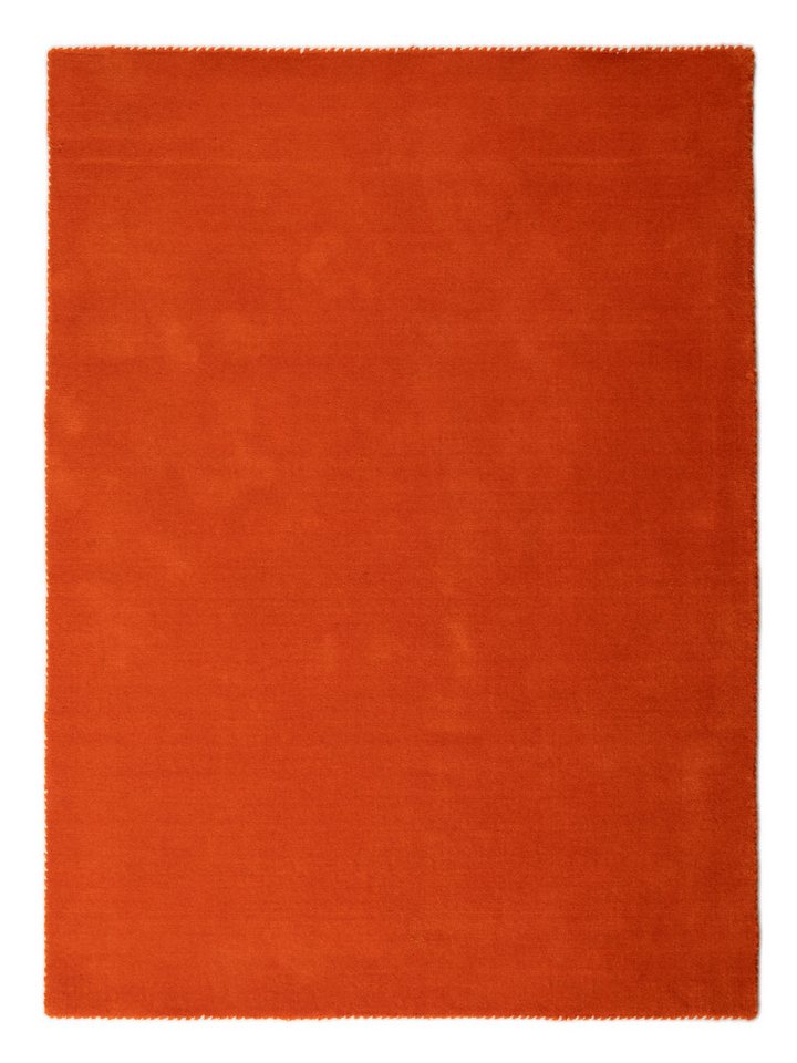 carpetfine Wollteppich Gabbeh Lola Uni, rechteckig, Höhe: 14 mm, mit natürlichem Pflanzenmaterial von Hand gewebt, auch in Rund von carpetfine