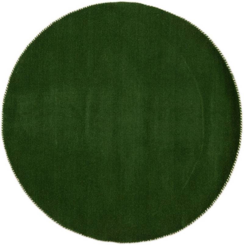 carpetfine Wollteppich Gabbeh Lola Uni, rund, Höhe: 14 mm, mit natürlichem Pflanzenmaterial von Hand gewebt, auch als Läufer carpetfine Wollteppich Gabbeh Lola Uni, rund, Höhe: 14 mm, mit natürlichem Pflanzenmaterial von Hand gewebt, auch als Läufer von carpetfine
