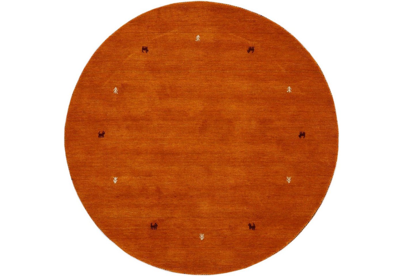 carpetfine Wollteppich Gabbeh Uni, rund, Höhe: 15 mm, reine Wolle handgewebt, Gabbeh Tiermotiv warmes Raumklima viele Größen carpetfine Wollteppich Gabbeh Uni, rund, Höhe: 15 mm, reine Wolle handgewebt, Gabbeh Tiermotiv warmes Raumklima viele Größen von carpetfine