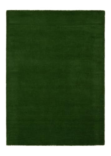 carpetfine handgefertigter Wollteppich Gabbeh Lola Grün 120x170 cm Weich, Hochwertig, Zeitlos | Reine Schurwolle für Gemütlichkeit & Eleganz im Wohn- und Schlafzimmer von carpetfine