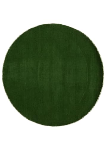 carpetfine handgefertigter Wollteppich Gabbeh Lola Rund Grün Ø 120 cm Weich, Hochwertig, Zeitlos | Runder Teppich für Gemütlichkeit & Eleganz im Wohnzimmer, Schlafzimmer und Diele carpetfine handgefertigter Wollteppich Gabbeh Lola Rund Grün Ø 120 cm Weich, Hochwertig, Zeitlos | Runder Teppich für Gemütlichkeit & Eleganz im Wohnzimmer, Schlafzimmer und Diele von carpetfine