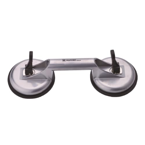 Doppelglas-Saugnäpfe mit Aluminiumkörper für Glas und flache Oberflächen, Fliesen, Marmor und Keramik, Hubkapazität 80 kg, vertikal und 100 kg horizontal von carretcar europea