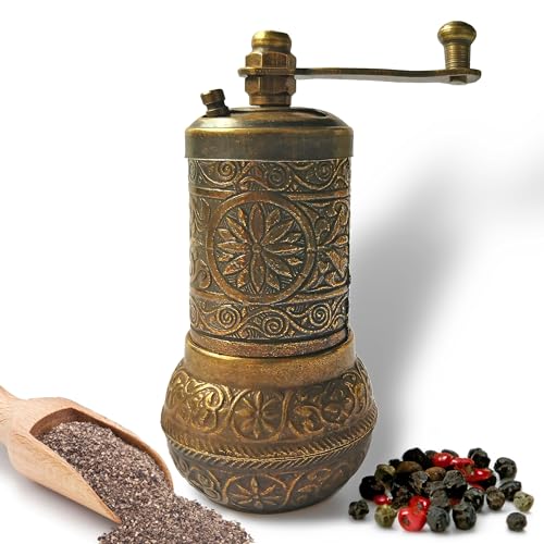 carrina Pfeffermühle - Manuelle Gewürzmühle - Kräutermühle - Pfeffermühle - Pfeffermühle - Pfeffermühle - Gewürzmühle - Kaffeemühle - Kaffeebohnenmühle (alter gelb) von carrina