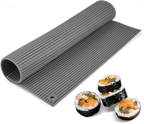carrotez Silikon Sushi Rolling Mat, Kimbap Roller, Sushi Roller für Anfänger, Antihaft-Kimbap Rollmatte, Spülmaschinenfest, Kimbap Roller - Modern Grey carrotez Silikon Sushi Rolling Mat, Kimbap Roller, Sushi Roller für Anfänger, Antihaft-Kimbap Rollmatte, Spülmaschinenfest, Kimbap Roller - Modern Grey von carrotez