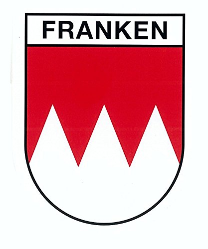 Aufkleber Wappen Franken 80 x 60 mm von carstyling XXL