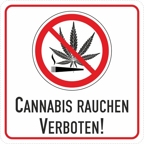 "Cannabis verboten!" 100 x 100 mm selbstklebendes Warn- und Verbotsschild Hart-PVC "Cannabis verboten!" 100 x 100 mm selbstklebendes Warn- und Verbotsschild Hart-PVC von carstyling XXL