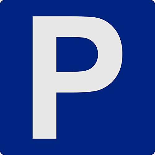 Türschild Parkplatz-P selbstklebend 100 x 100 mm von carstyling XXL