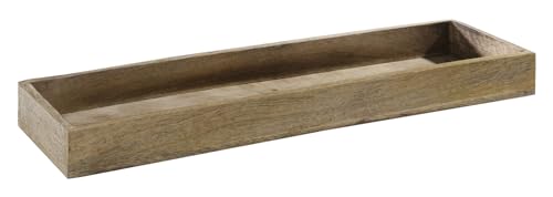 Deko-Tablett - Braun - Mangoholz - 53 x 15 cm von casa NOVA