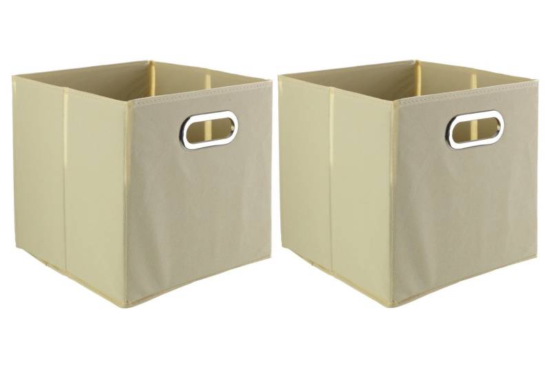 casa NOVA Aufbewahrungsbox ENNI, 2er Set, Vlies, B 27 cm x T 27 cm, Beige von casa NOVA