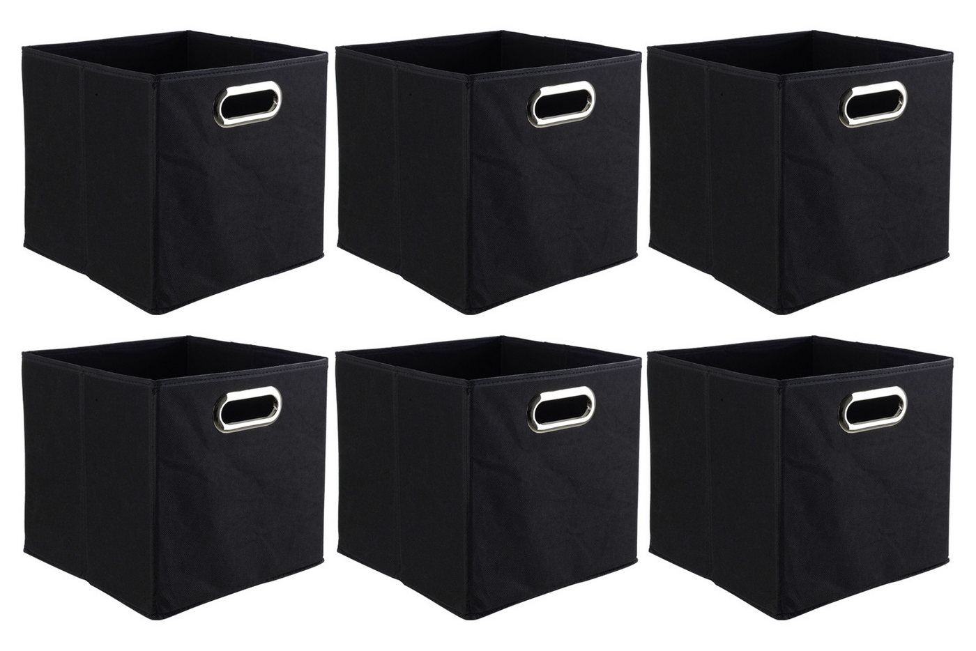 casa NOVA Aufbewahrungsbox ENNI, 6er Set, Vlies, B 27 cm x T 27 cm, Schwarz von casa NOVA