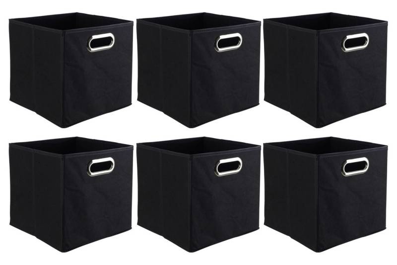 casa NOVA Aufbewahrungsbox ENNI, 6er Set, Vlies, B 27 cm x T 27 cm, Schwarz von casa NOVA