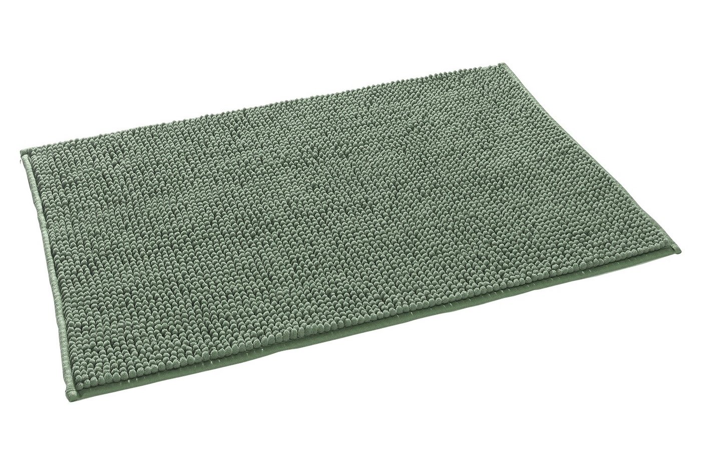 casa NOVA Badematte CHENILLE, Grün, 50 x 80 cm, Uni, Höhe 12 mm, rutschhemmend beschichtet, Polyester, rechteckig von casa NOVA